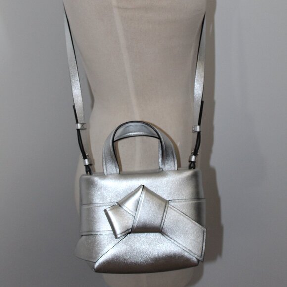 NEW ACNE STUDIOS Micro Musubi Leather Crossbody Knotted Shoulder Bag Top Handle - Picture 4 of 8